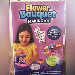Flower Bouquet Making Kit for Kids - Purple and Green